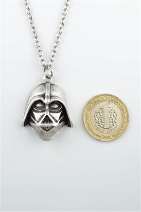 2'li Star Wars - Darth Vader Erkek Kadın Kolye Seti 925 Ayar Gümüş Kaplama