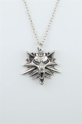 3'lü Witcher Çember Madalyon 3 Boyutlu Erkek Kadın Kolye Seti Gümüş Kaplama - 60 cm Zincir